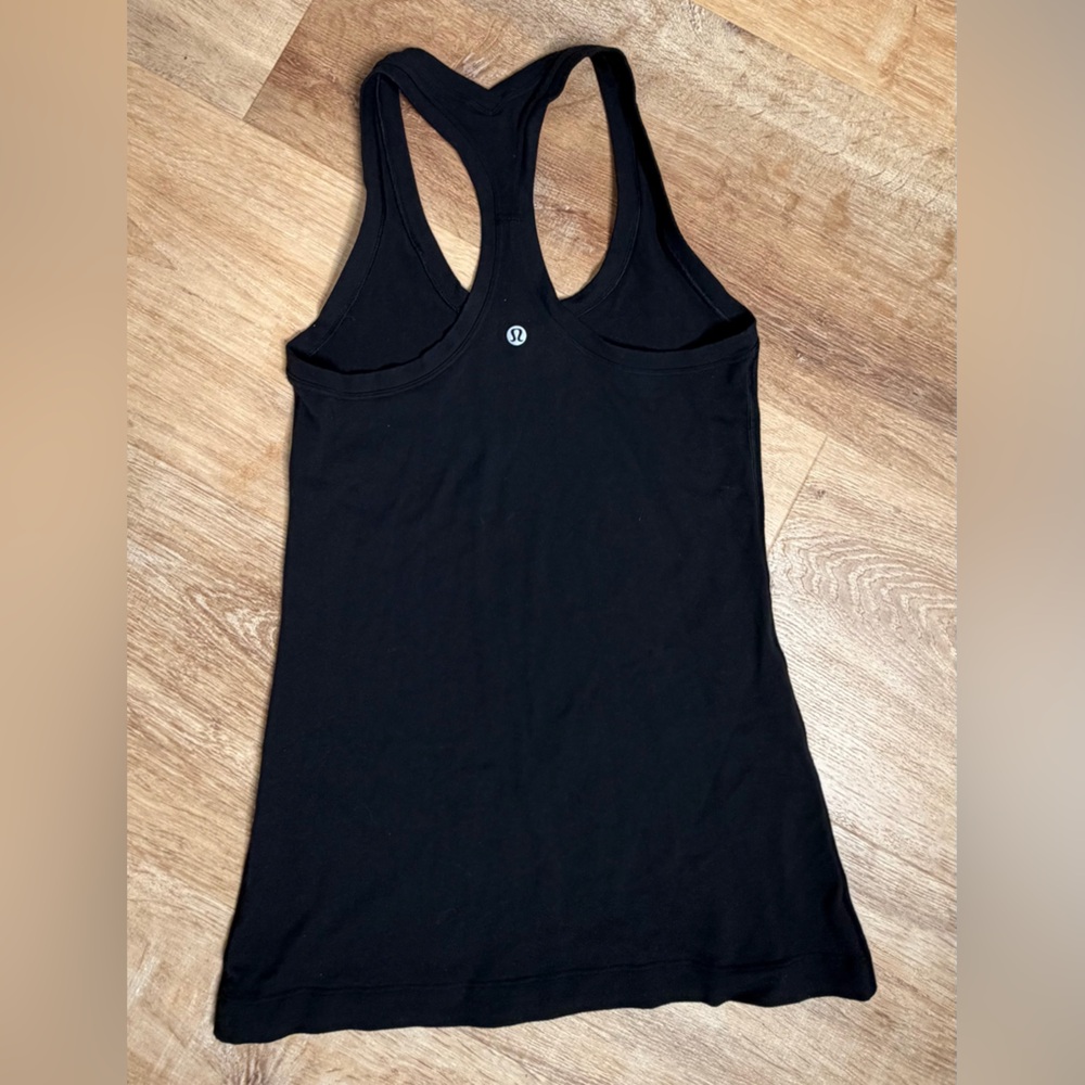 LULU LEMON Black Racerback Tank Top Small - Picture 2 of 3